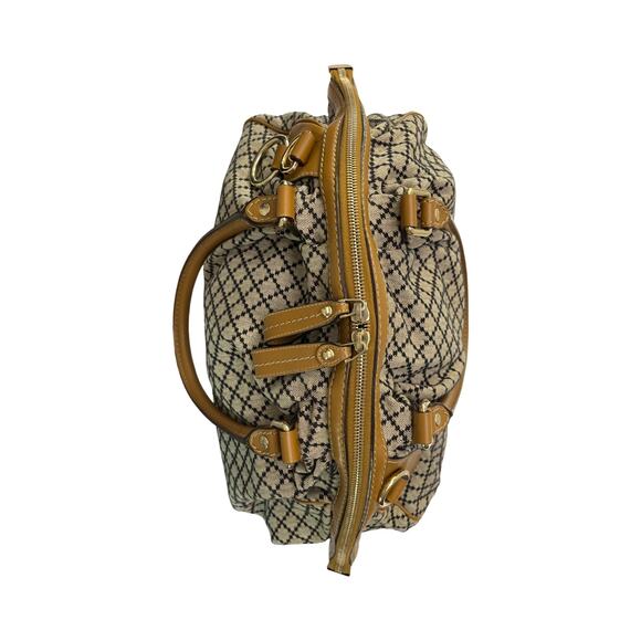 Gucci Sukey Medium Satchel 223974 Beige Diamante Canvas Leather Trim - Picture 9 of 16